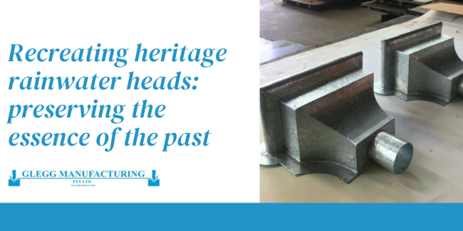 Recreating heritage rainwater heads: preserving the essence of the past.